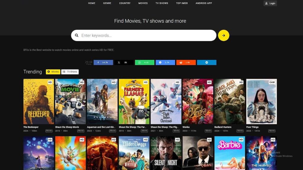 free movie tv streaming apps 2024